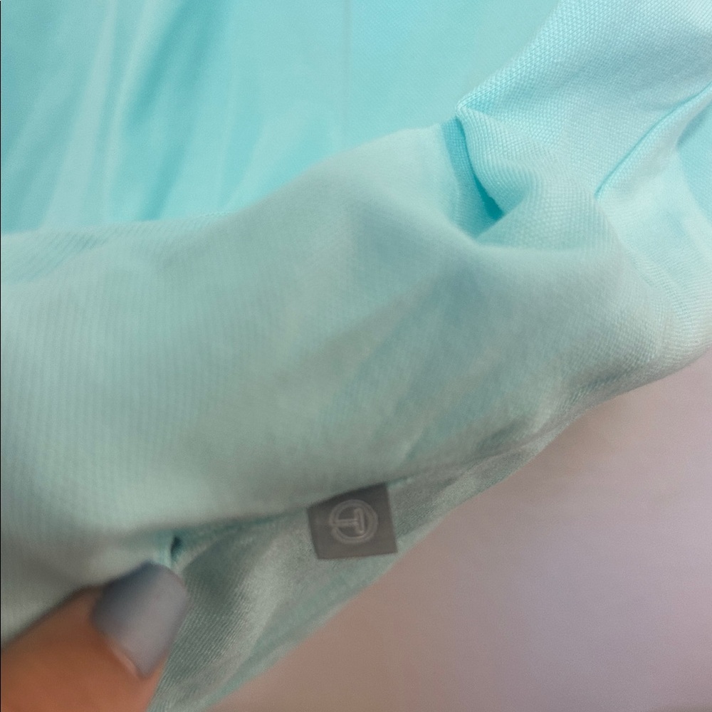 T by Talbots Light Blue‎ Sleeveless Tank Top UPF 50+ SLEEVELESS PIQUÉ POLO XL - Picture 3 of 6